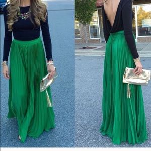 Shein pleated maxi skirt